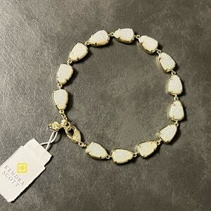 Kendra Scott Susanna Gold Link Bracelet in Iridescent Drusy NWT 150$